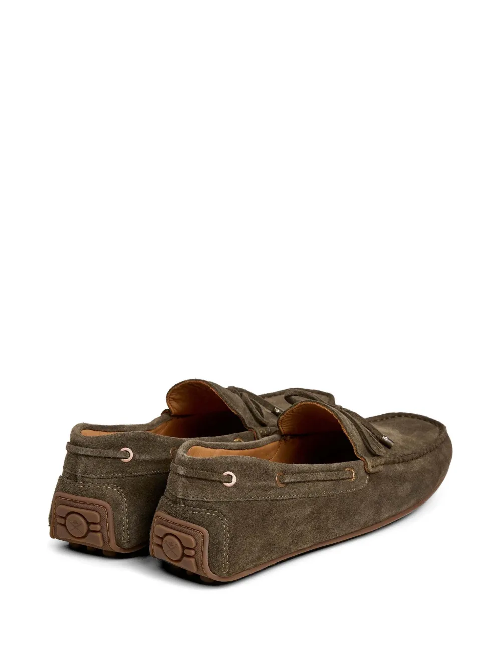 Hackett London Driver Laces leren bootschoenen Groen