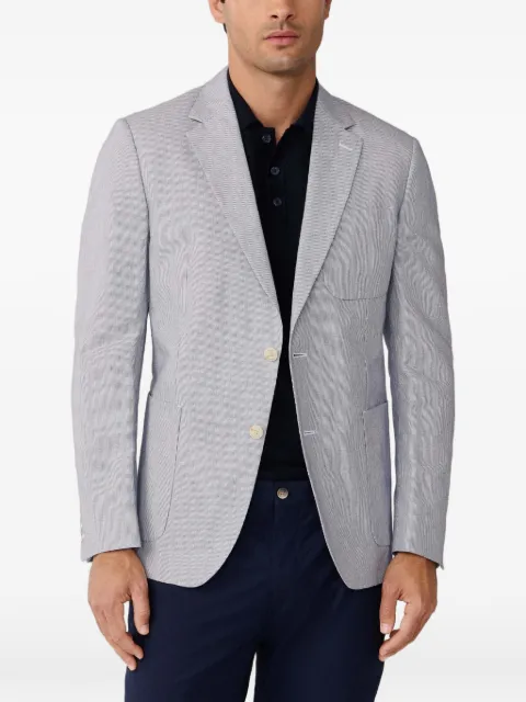 Hackett London Ascot ticking-stripe single-breasted blazer