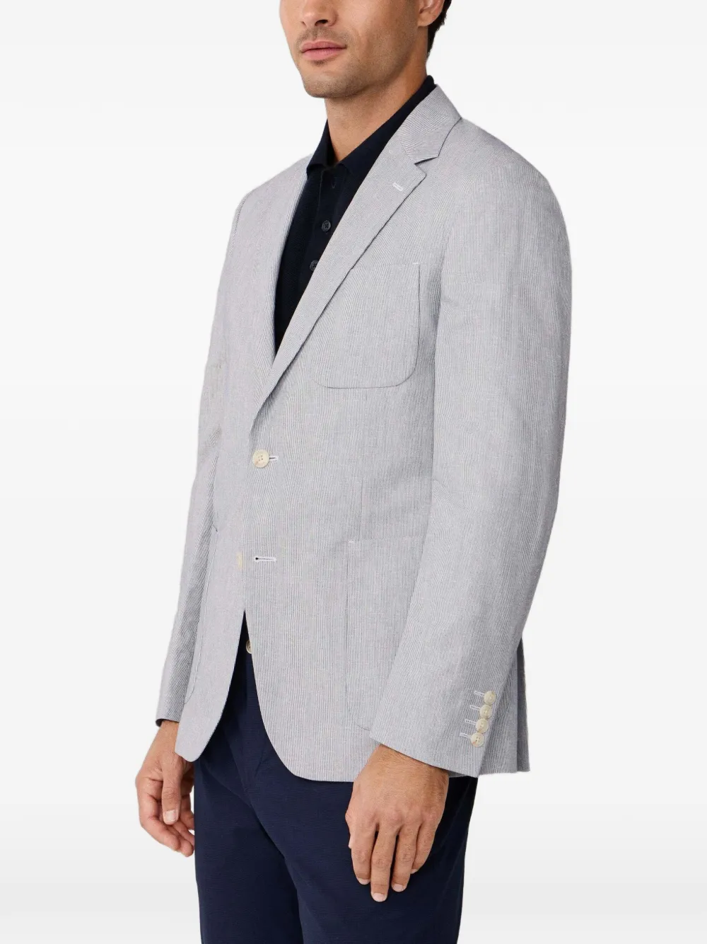 Hackett London Ascot blazer met enkele rij knopen Blauw