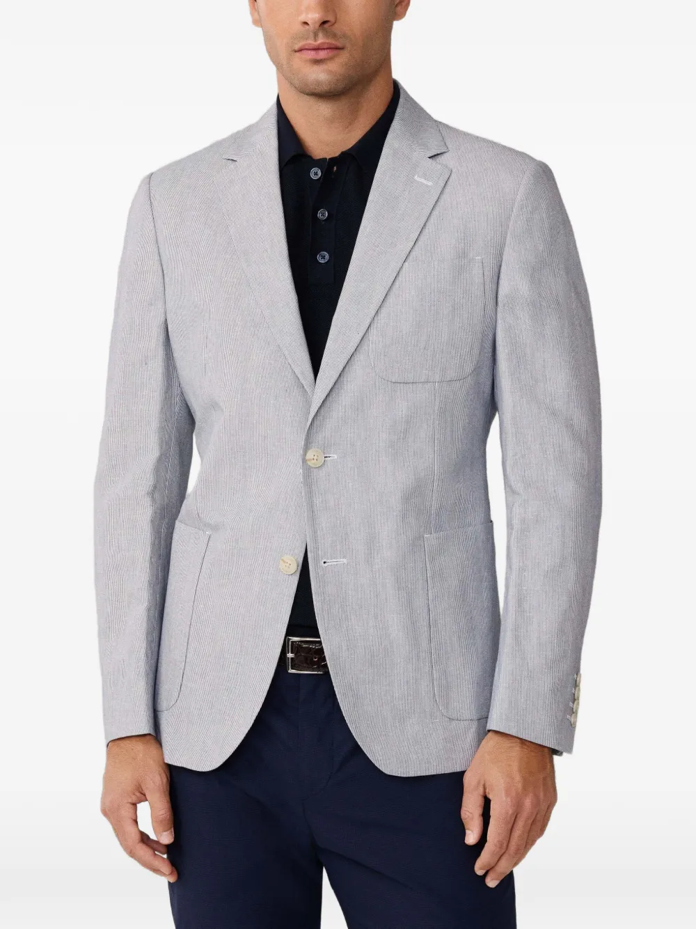 Hackett London Ascot blazer met enkele rij knopen Blauw