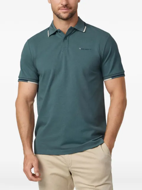 Hackett London jacquard polo shirt