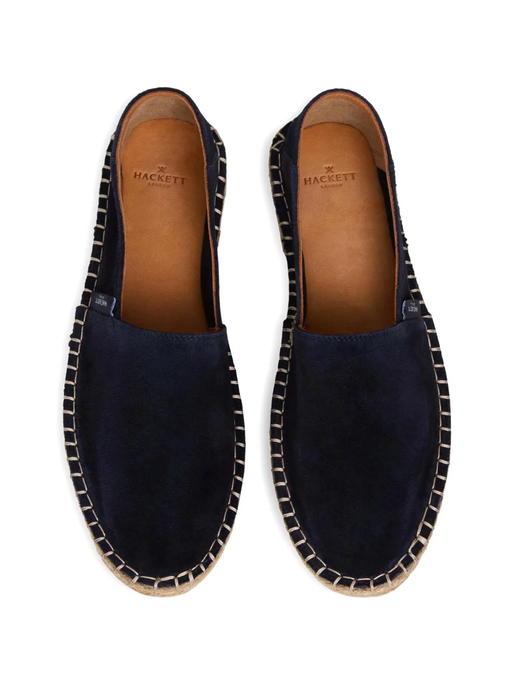 Hackett London Baywatch suède espadrilles Blauw