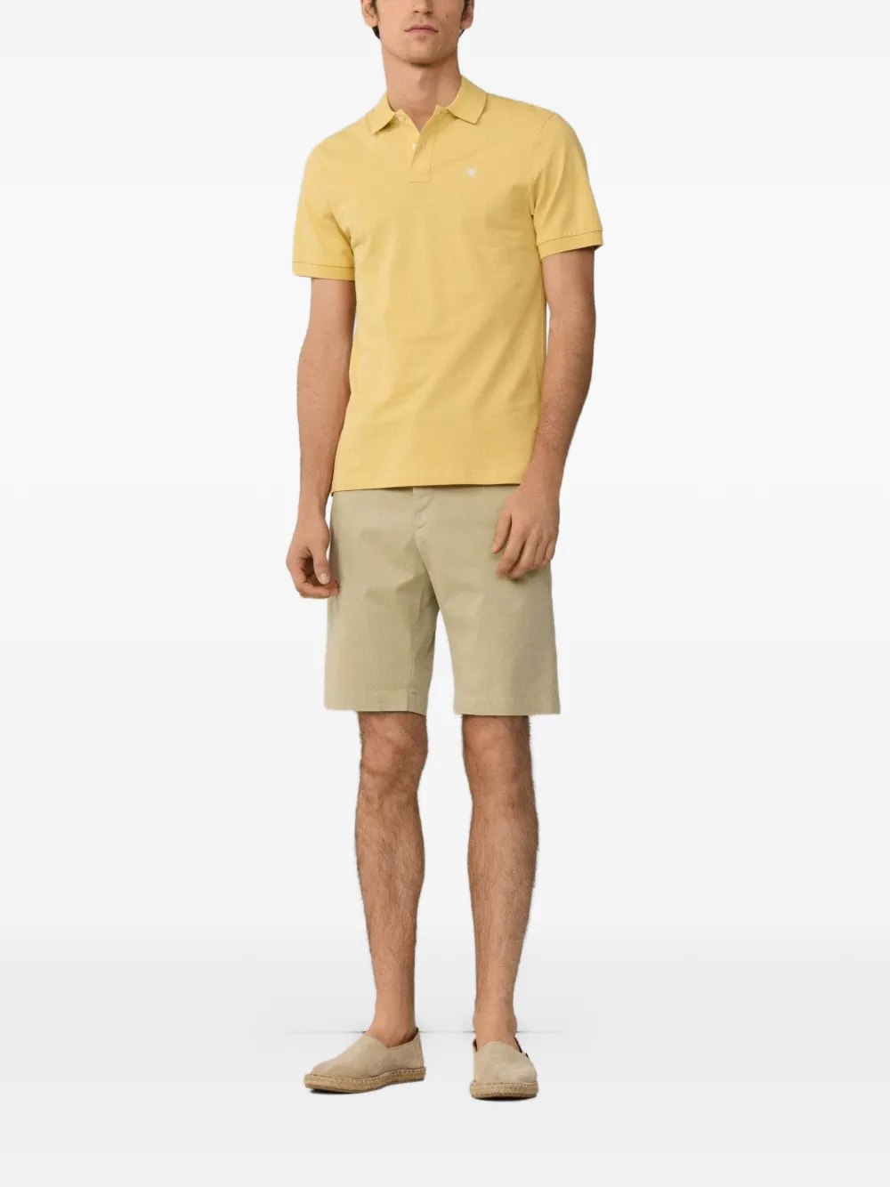 Hackett London Piqué poloshirt met geborduurd logo Geel