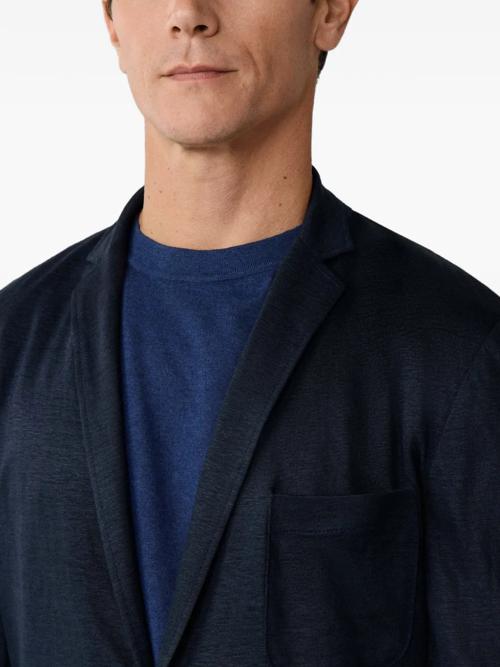 Hackett London Blazer met opgestikte zak en gekerfde revers Blauw
