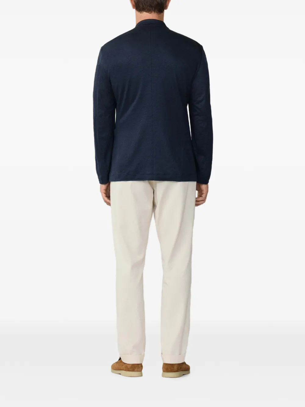 Hackett London Blazer met opgestikte zak en gekerfde revers Blauw