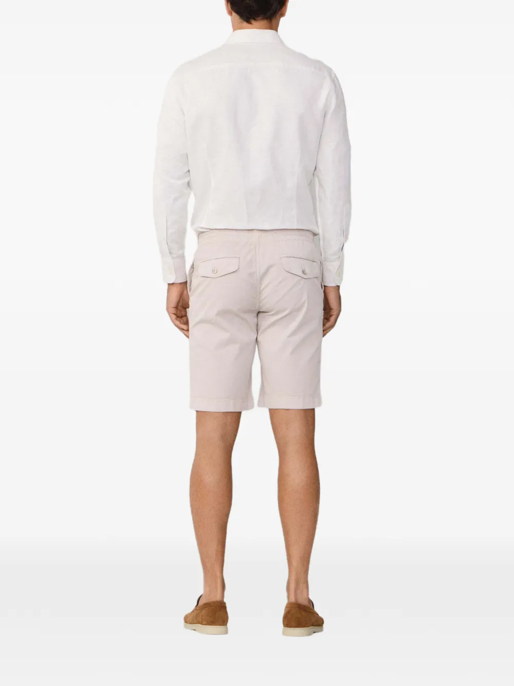 Hackett London Shorts met elastische taille Beige