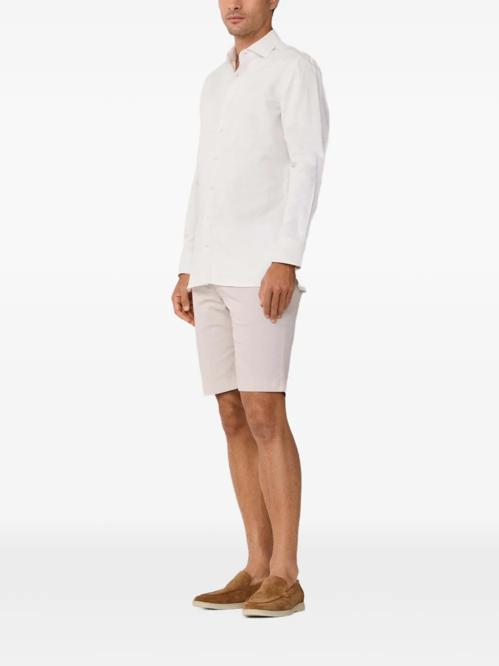 Hackett London Shorts met elastische taille Beige