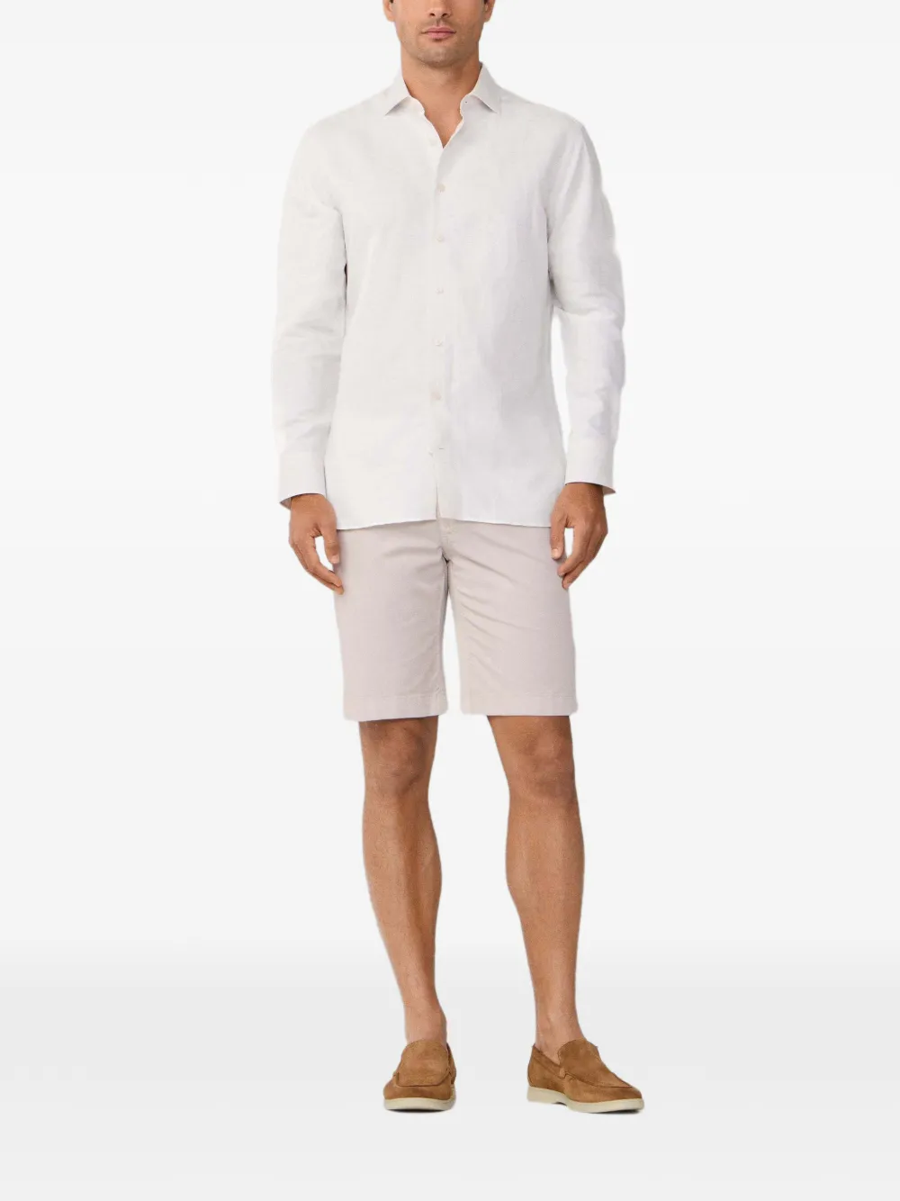 Hackett London Shorts met elastische taille Beige