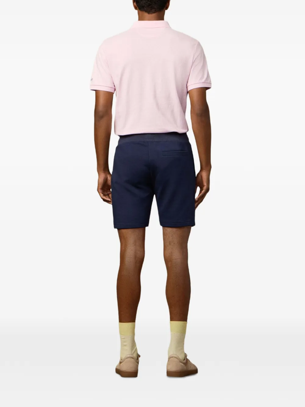 Hackett Logo-patch Drawstring Shorts In Blue