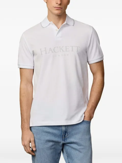 Hackett London logo-print piqué polo shirt