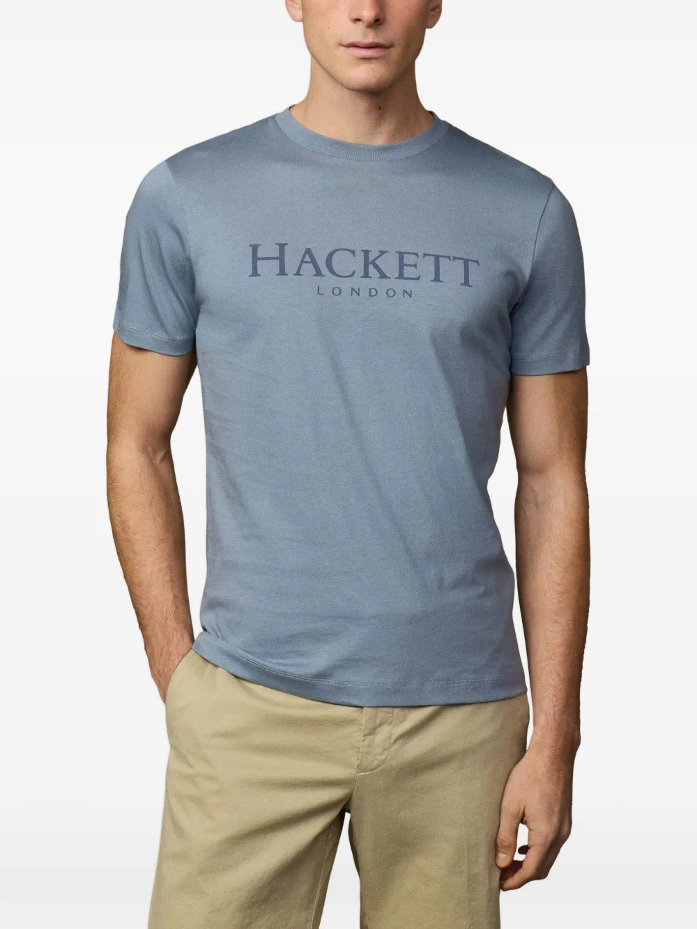 Hackett Logo-print Short-sleeve T-shirt In Blue