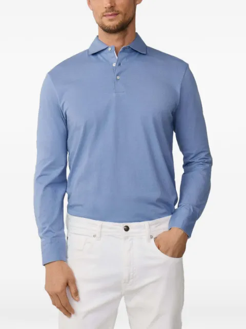 Hackett London Langärmeliges Poloshirt aus Jersey