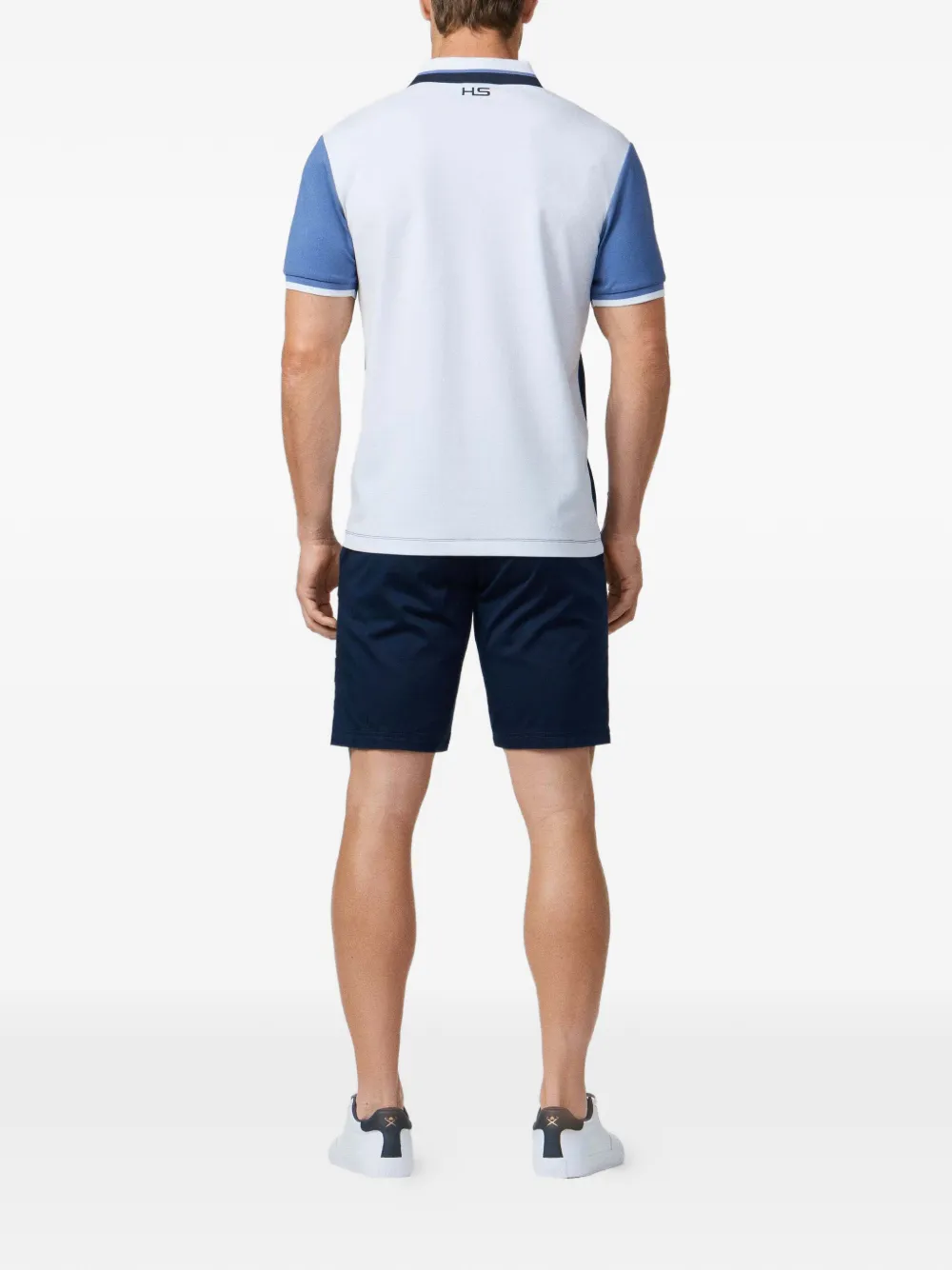 Hackett London Katoenen poloshirt met korte mouwen en logoprint Blauw