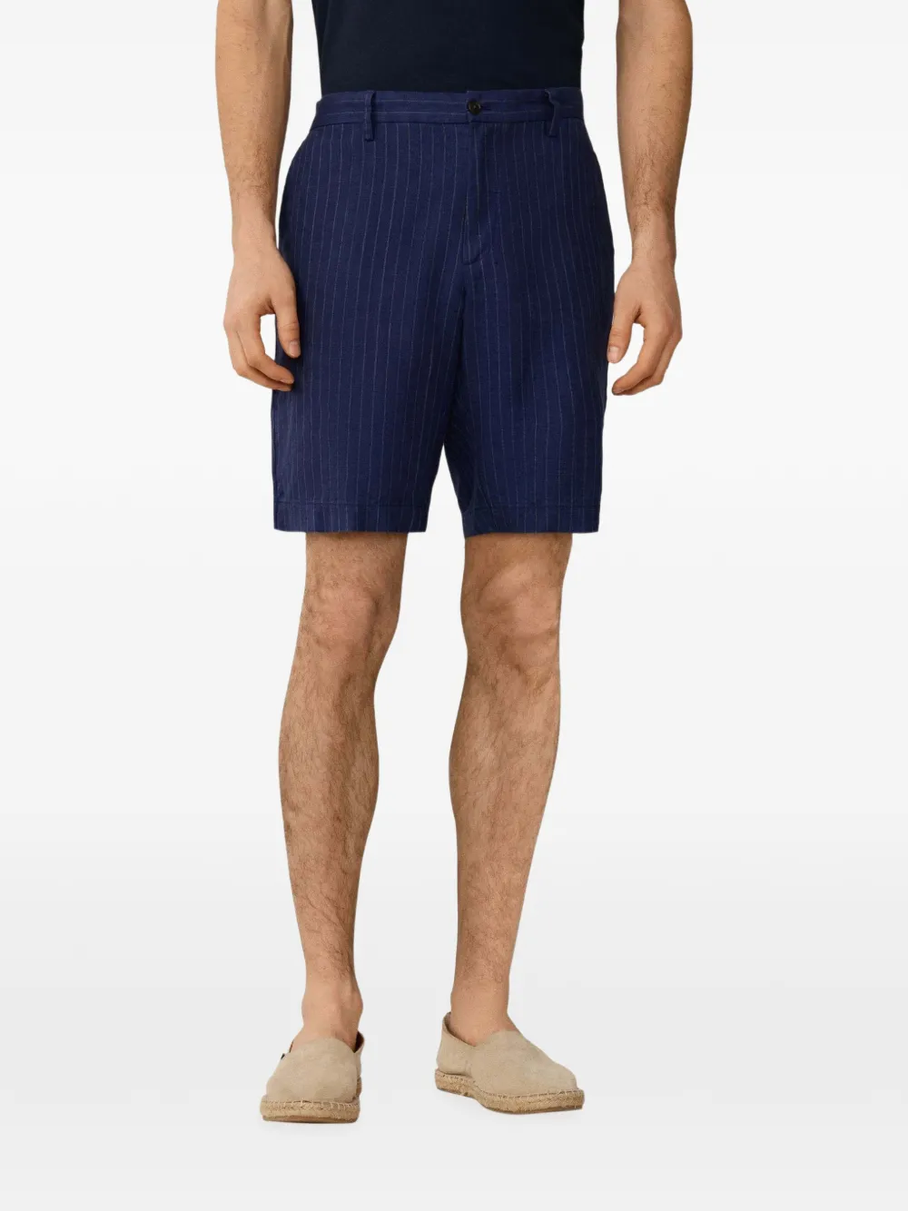 Hackett Sanderson Pinstripe-pattern Shorts In Blue