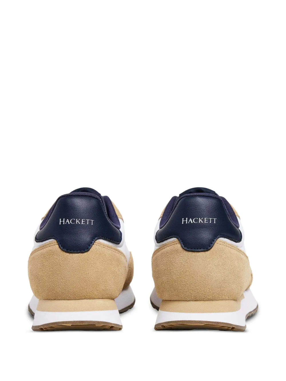 Hackett London Vector Plain sneakers met suède vlakken Beige