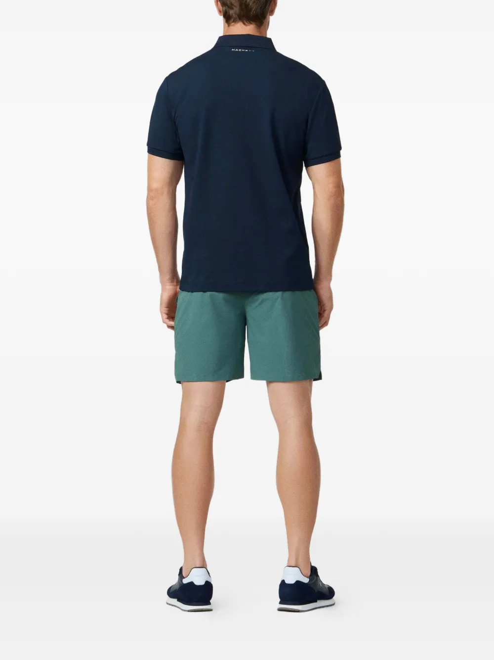 Hackett London Poloshirt met gestreept plakkaat Blauw