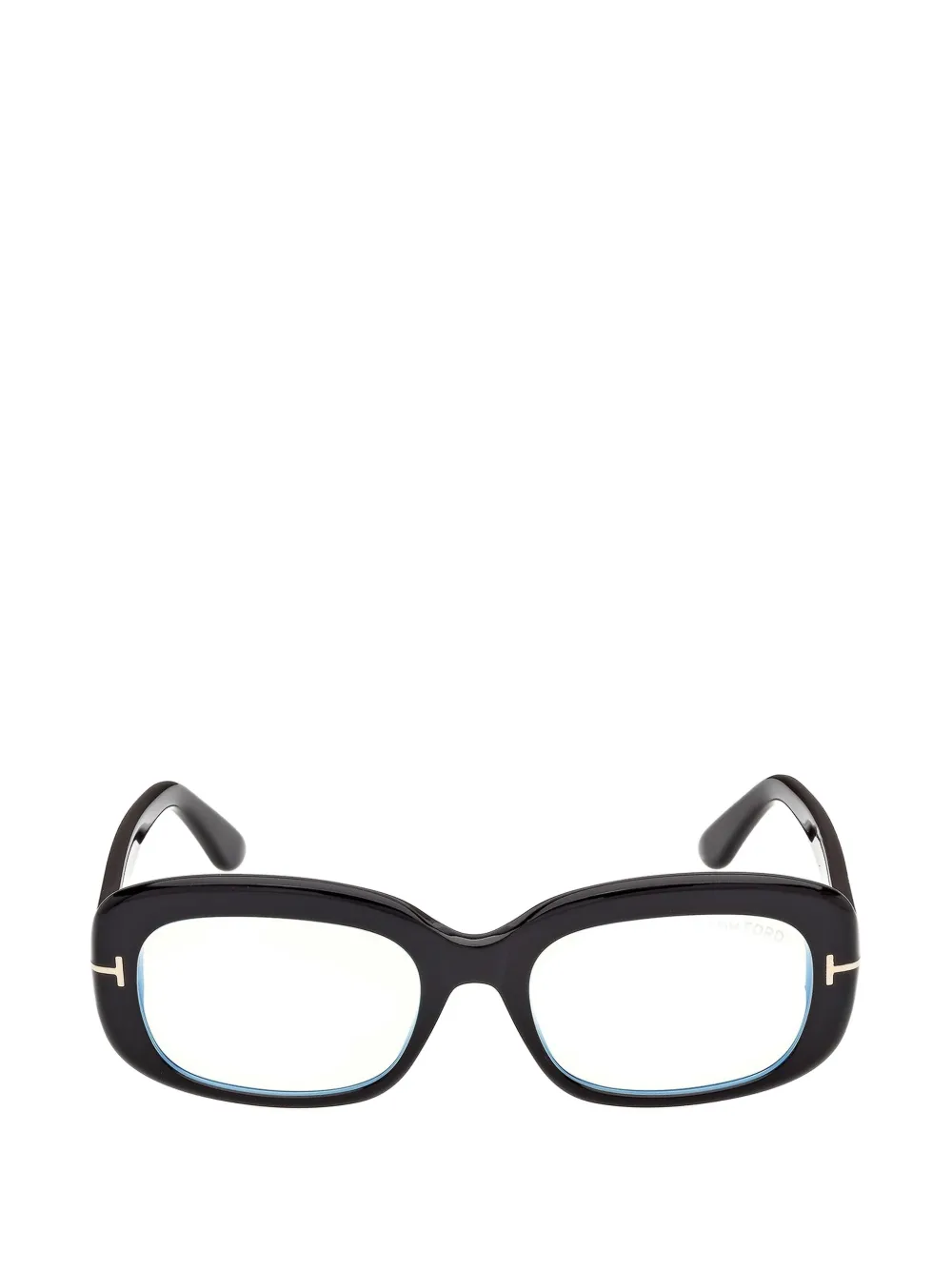 TOM FORD Eyewear T-logo rectangle-frame glasses - Nero