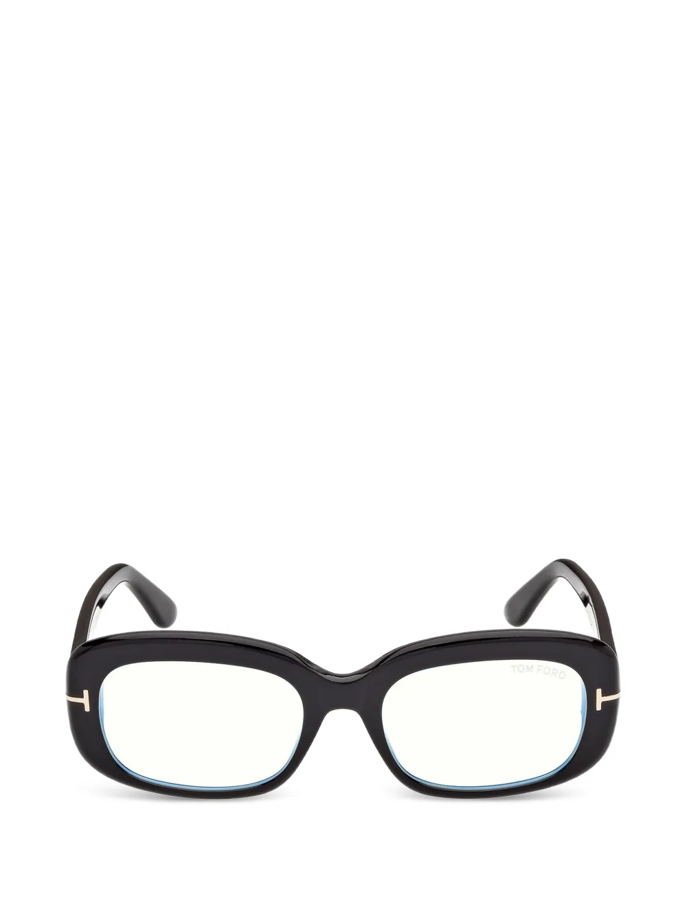 TOM FORD Eyewear T-logo rectangle-frame glasses - Nero