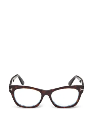 TOM FORD Eyewear tortoiseshell-effect magnetic-clip Glasses