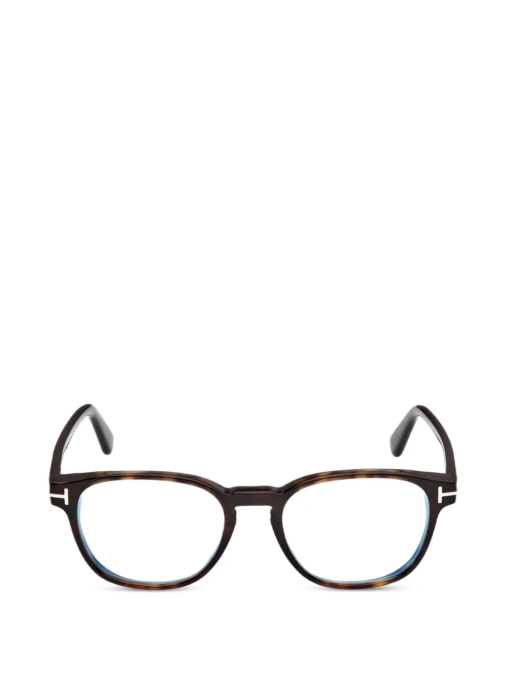 TOM FORD Eyewear tortoiseshell-effect T-hinge glasses - Marrone