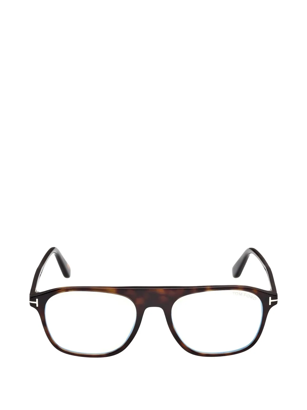 TOM FORD Eyewear tortoiseshell-effect pilot glasses - Marrone