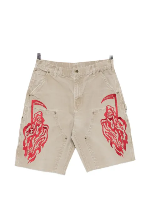 Warren Lotas graphic-print panelled shorts