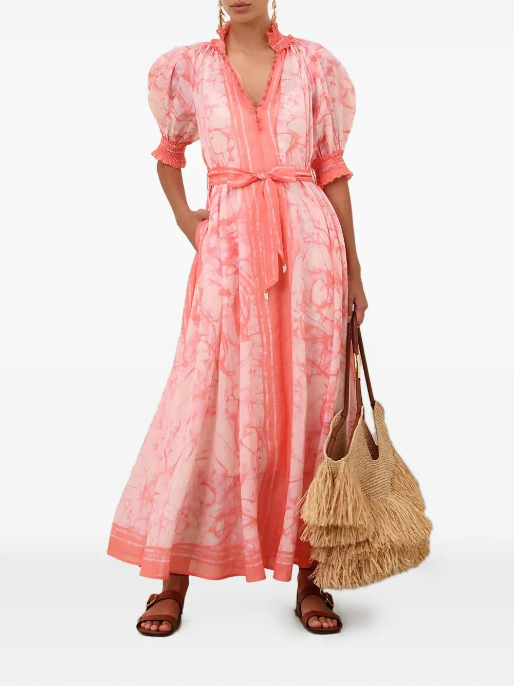 ZIMMERMANN Indra maxi-jurk Roze