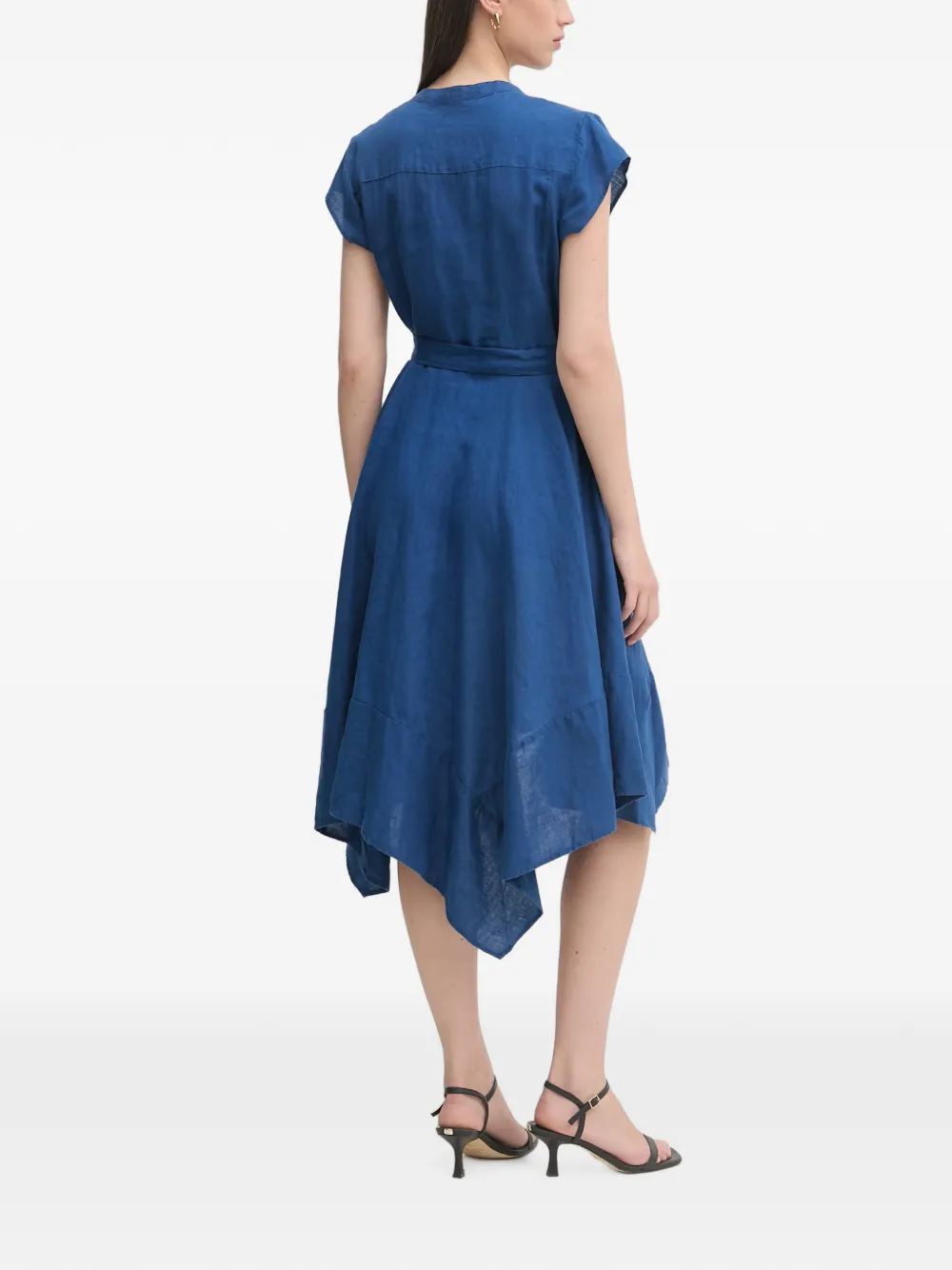 DKNY Midi-jurk met ceintuur Blauw