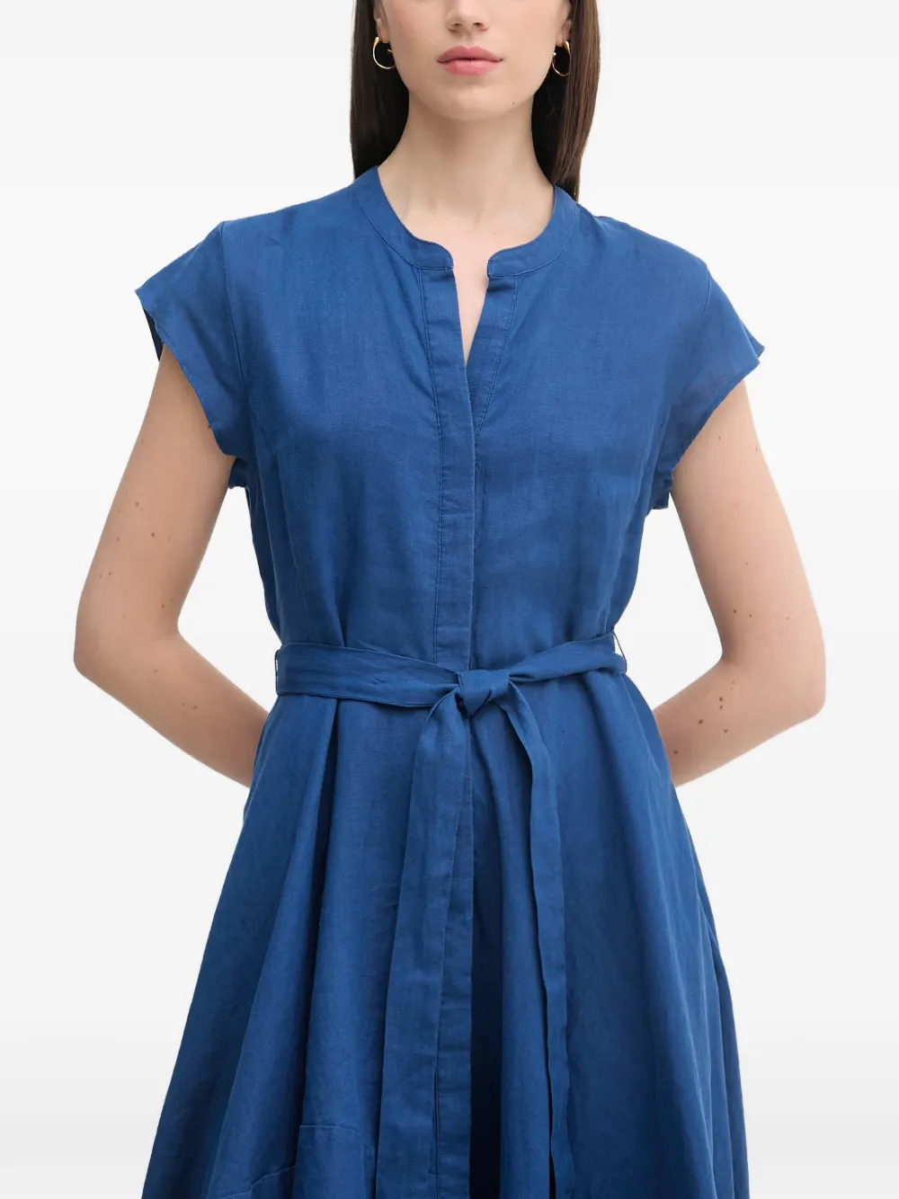 DKNY Midi-jurk met ceintuur Blauw