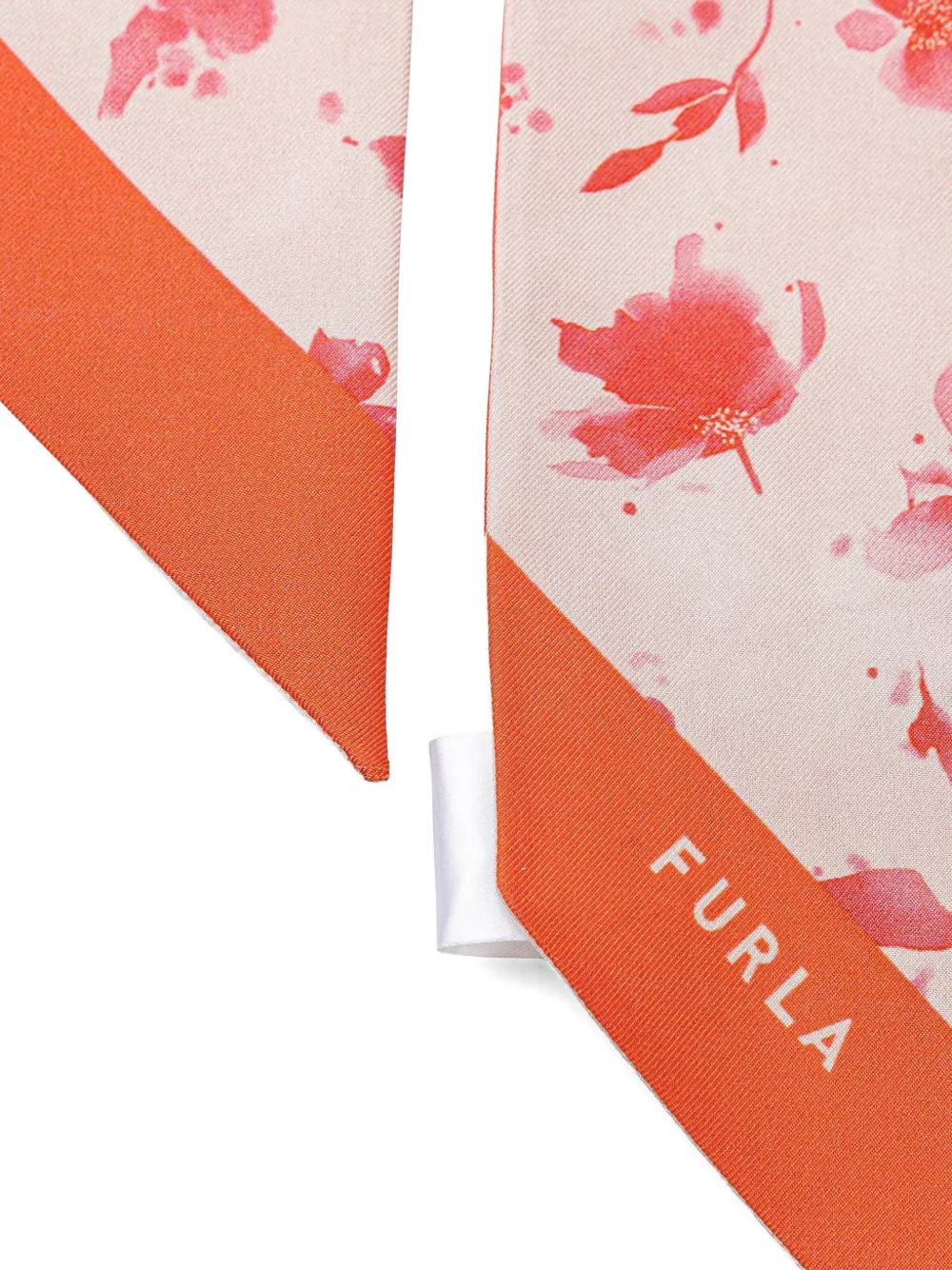 Furla Metropolis zijden bandeau met bloemenprint Roze