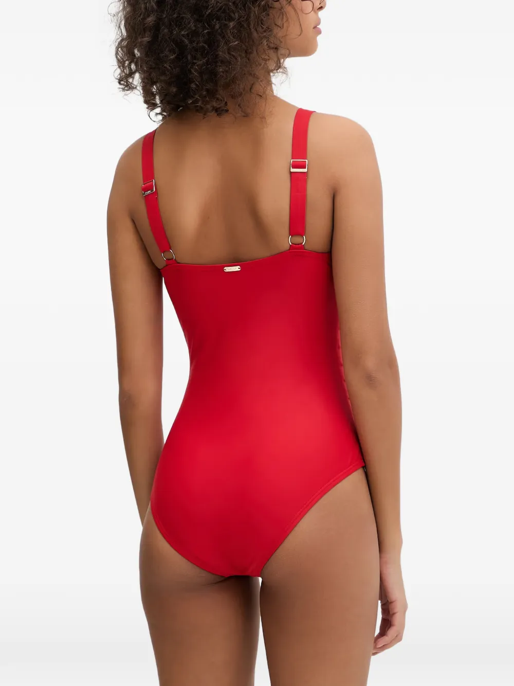DKNY Badpak met geplooid ringdetail Rood