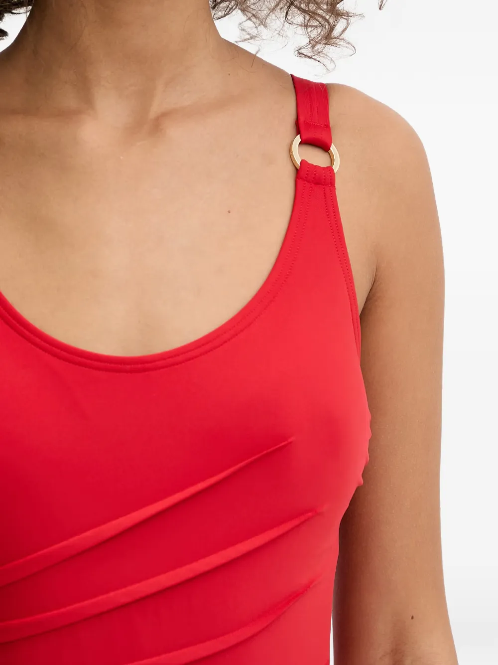 DKNY Badpak met geplooid ringdetail Rood