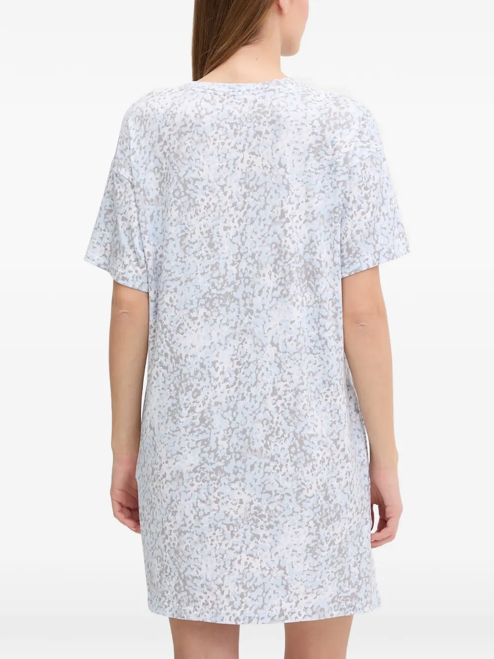  Dkny Camisón Con Estampado De Leopardo - Azul 