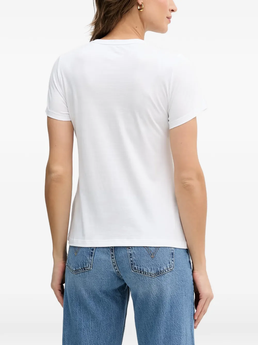 DKNY T-shirt verfraaid met kristallen Wit