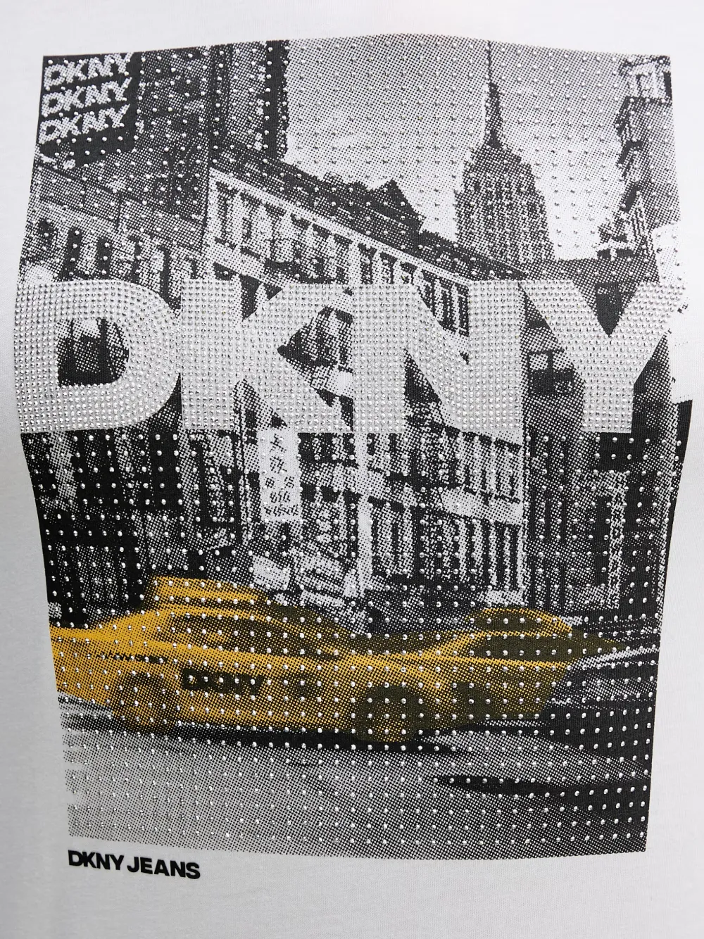 DKNY T-shirt verfraaid met kristallen Wit