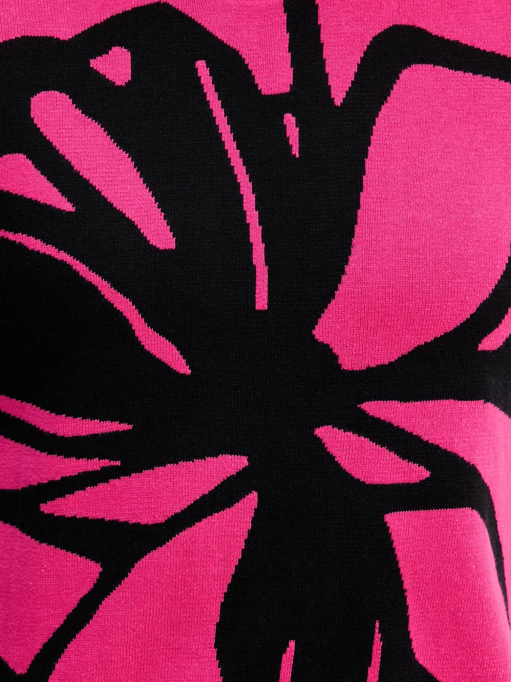 DKNY Trui met bloemen intarsia en korte mouwen Roze