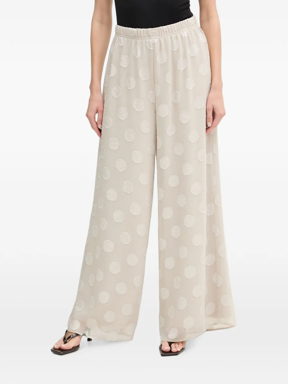 Joseph Ribkoff polka-dot palazzo pants - Toni neutri