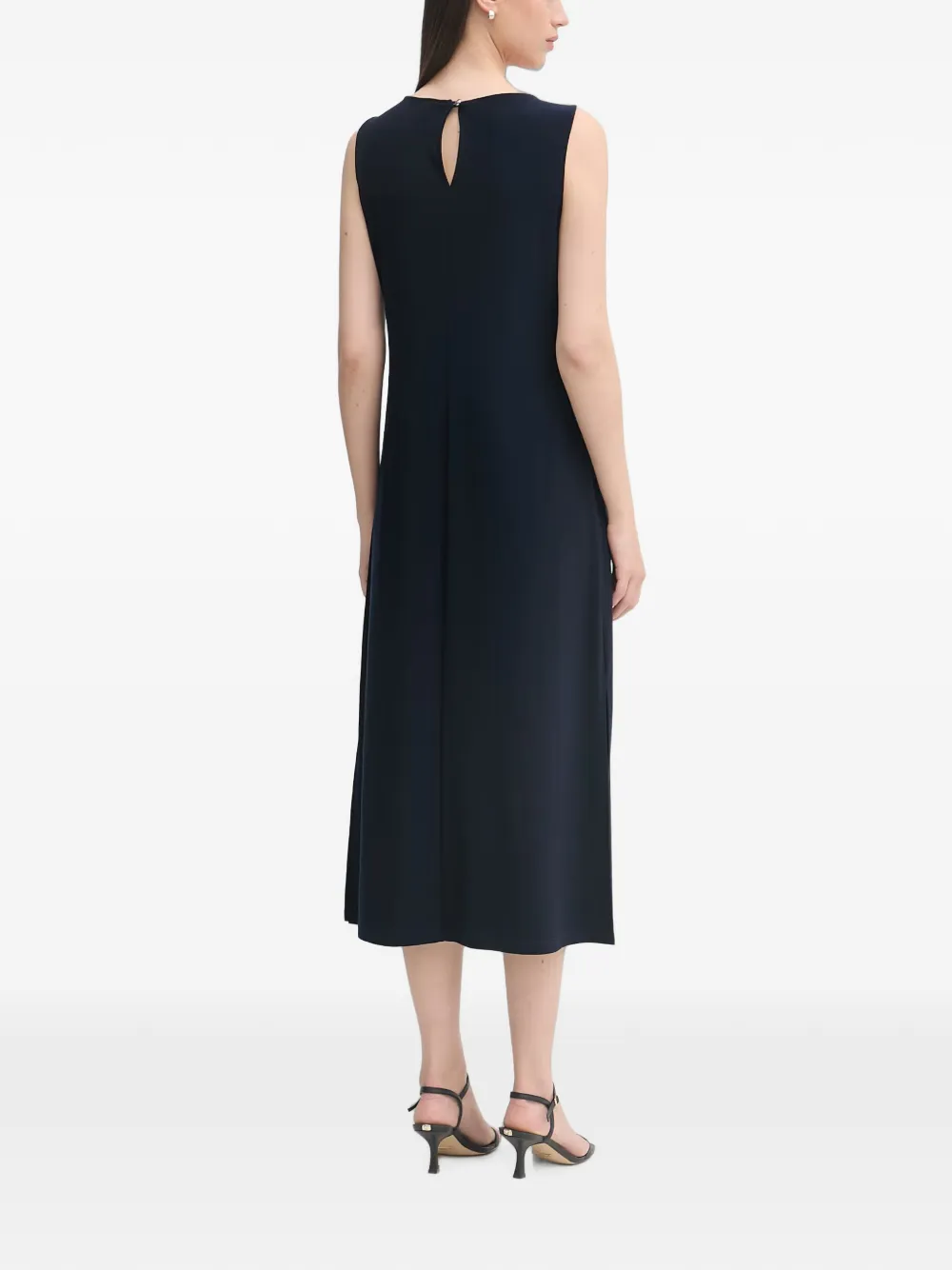 Joseph Ribkoff Mouwloze midi-jurk met gespdetail Blauw