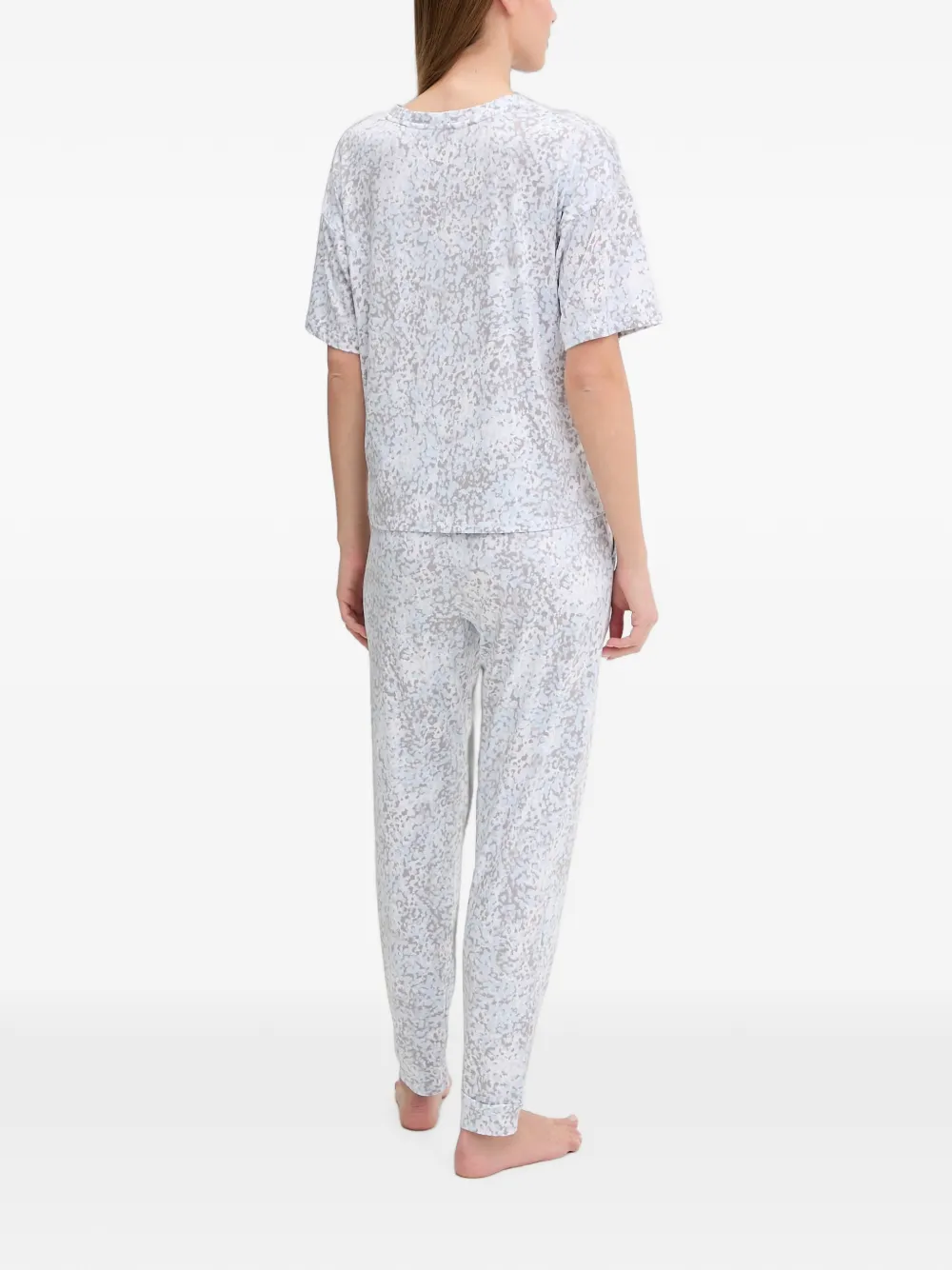 DKNY Pyjama met luipaard-print en logo-print Blauw