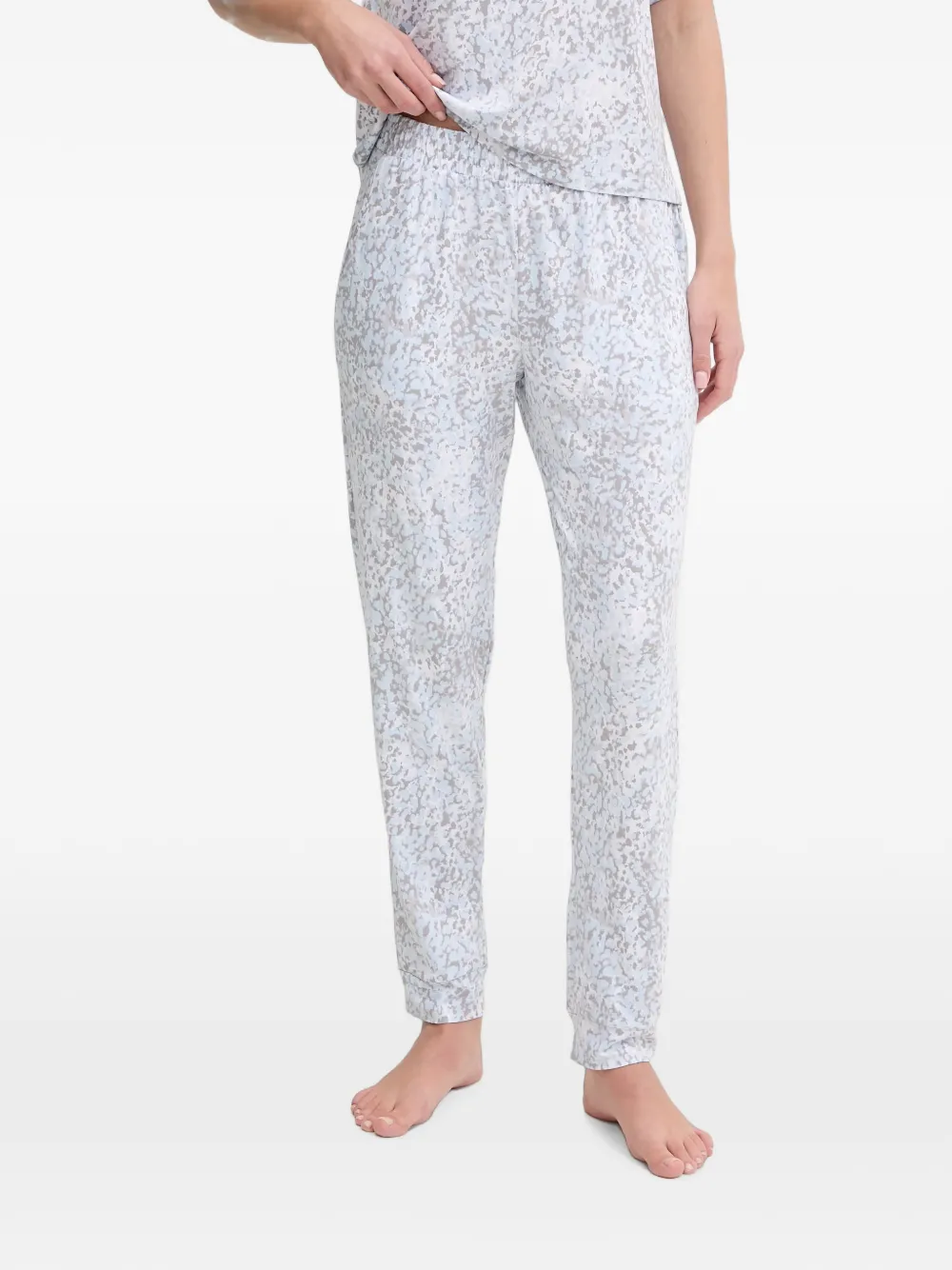 DKNY Pyjama met luipaard-print en logo-print Blauw