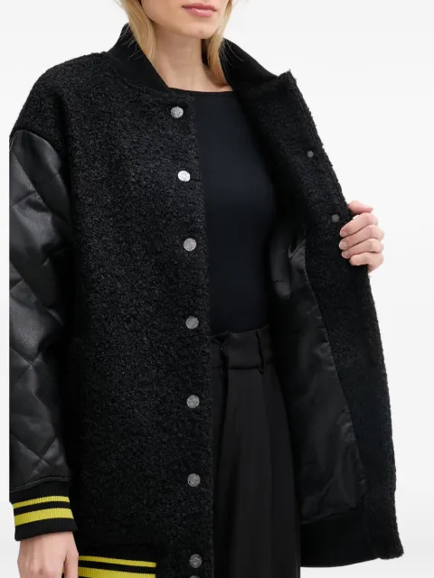 DKNY quilted-sleeve boucle jacket
