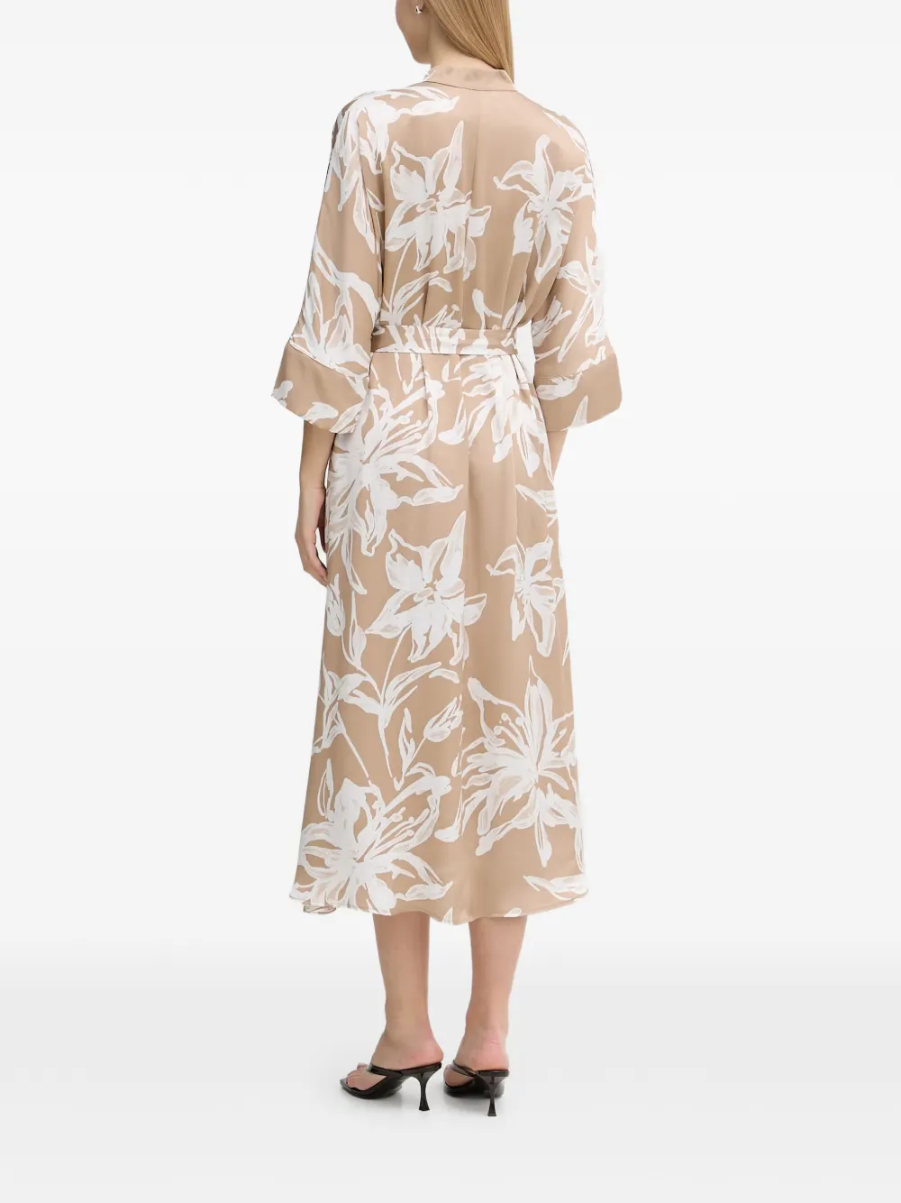 Joseph Ribkoff Midi-jurk met ceintuur Beige