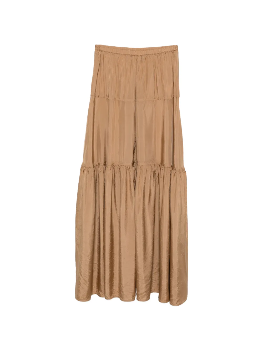 ASPESI elasticated-waist tiered maxi skirt - Toni neutri
