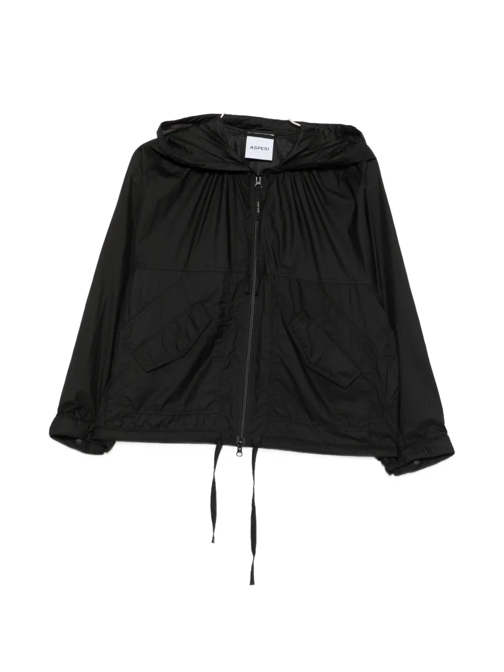 ASPESI drawstring-hem hooded coat - Nero