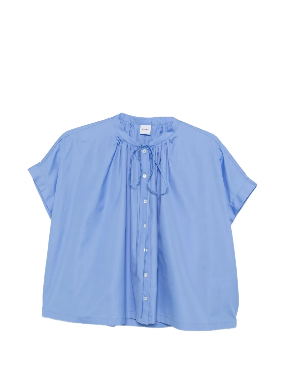ASPESI tie-fastening buttoned shirt - Blu