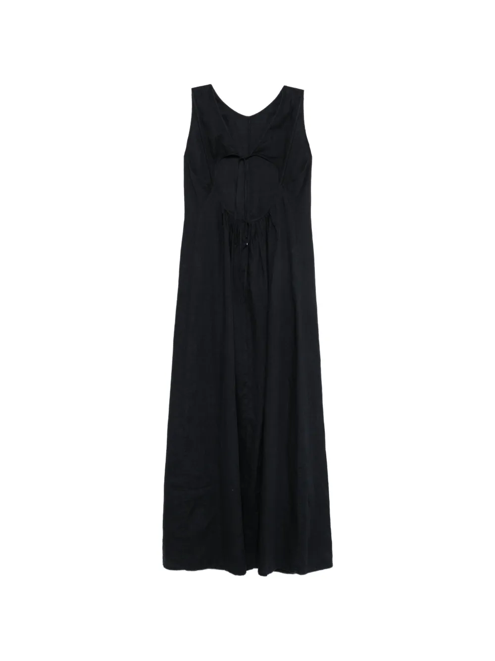 ASPESI Cut-out Tie-fastening Maxi Dress in Blue, view 2