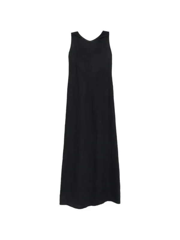 ASPESI Cut-out Tie-fastening Maxi Dress in Blue