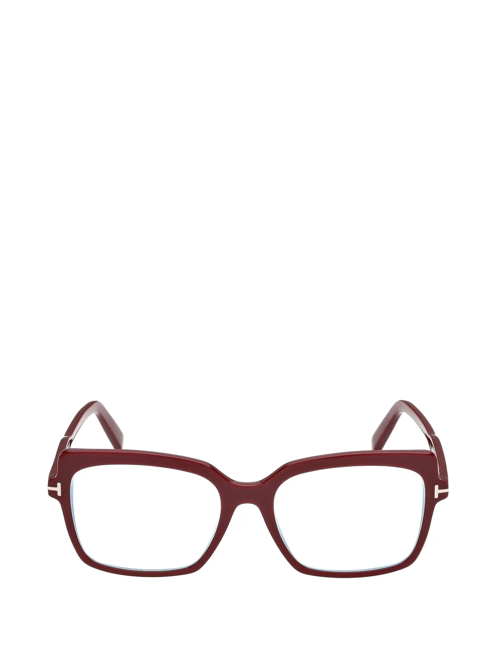 TOM FORD Eyewear T-logo square-frame glasses - Rosso