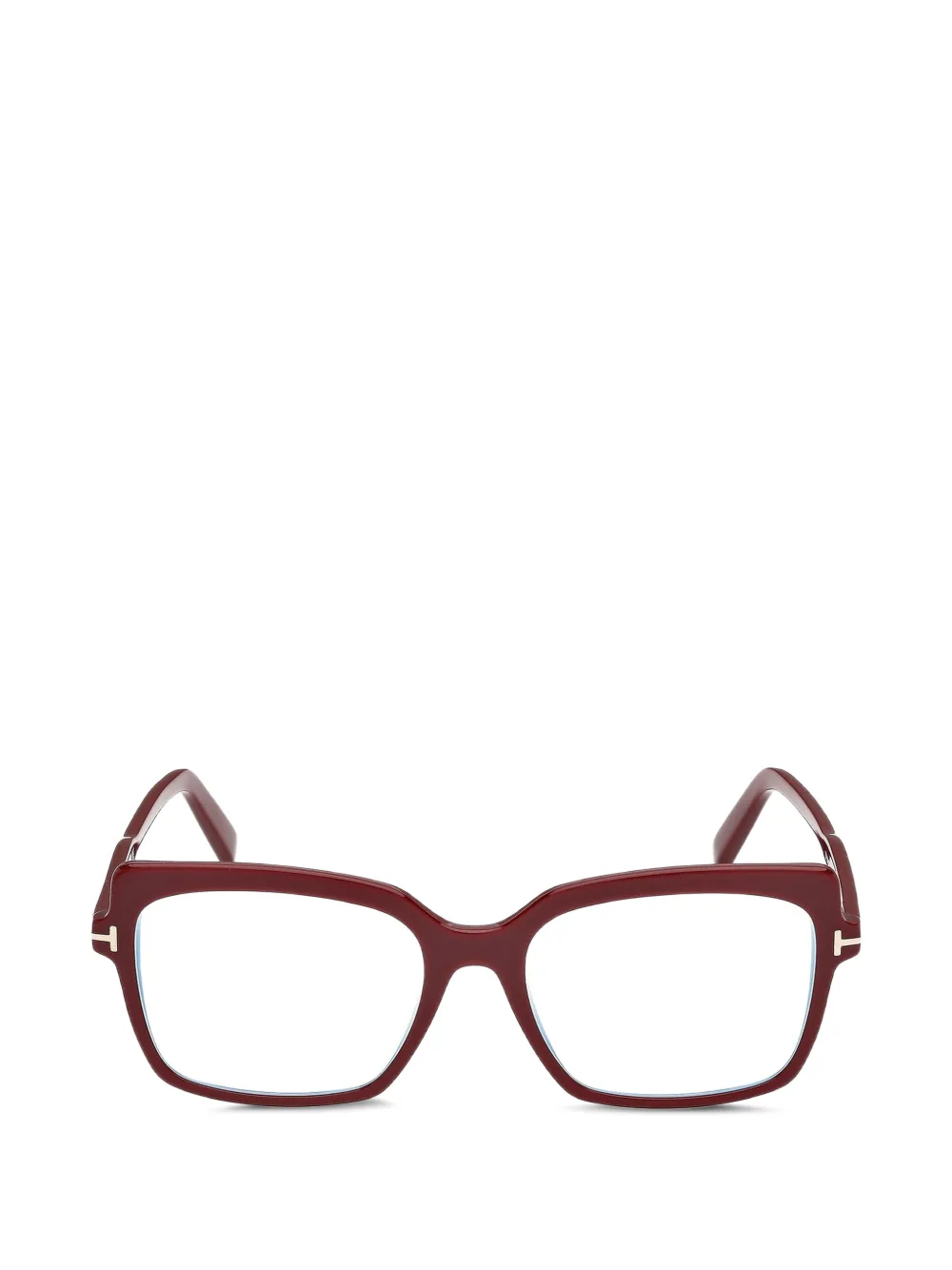 TOM FORD Eyewear T-logo square-frame glasses - Rosso