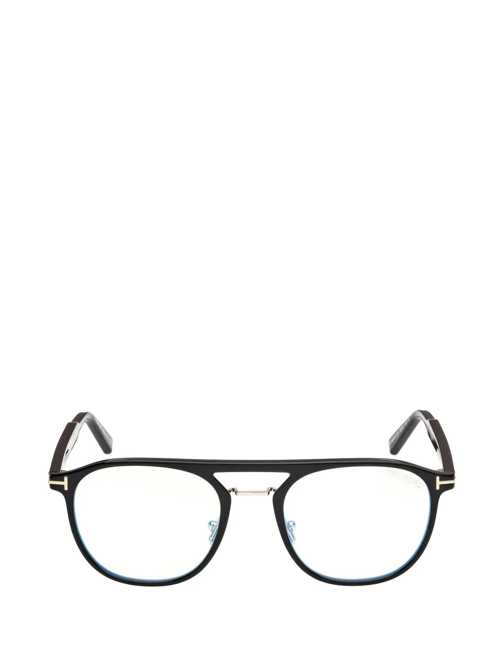 TOM FORD Eyewear double-bridge pilot-frame glasses - Schwarz